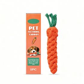 Cotton Rope Carrot Dog Teething Toy, Durable Chew Toy For Puppy Teeth Cleaning & Gum Massage