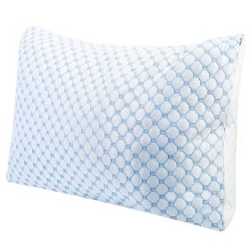 Cooling Memory Foam Pillow Ventilated Soft Bed Pillow With Cooling Gel Infused Memory Foam Heat Reducing Cooling Fiber Breathable Machine Washable