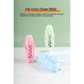 Pet Corn Chew Stick For Dogs, Food-Grade Silicone Teething Toy, Durable Bite-Resistant Dog Chew Toy For Small To Large Breeds (Option: Pink)